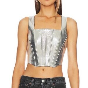 Steve Madden Kimmie Corset in Silver
